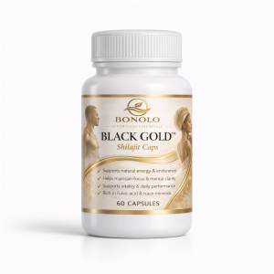 Bonolo Black Gold Shilajit Capsules – Natural Energy & Fulvic Acid Supplement South Africa